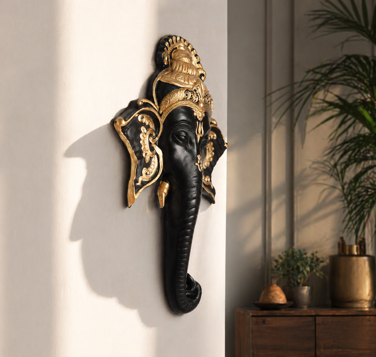 Ganesha face in Black finish