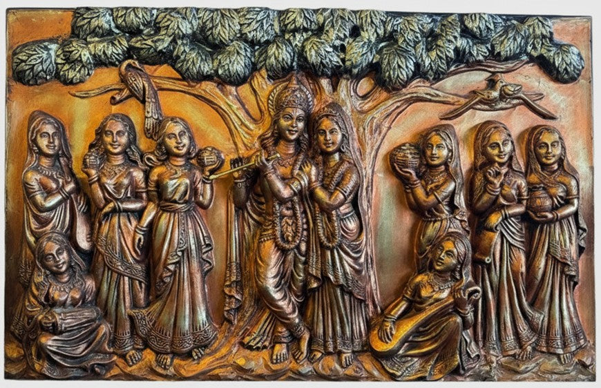 Radha Krishna in Bronze Finish (Grand version 3)