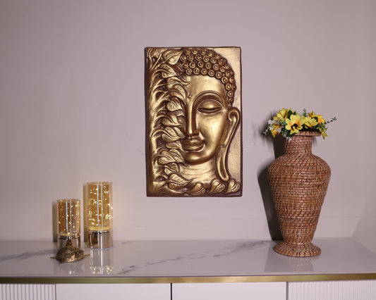 Lord Buddha face in Bronze finish