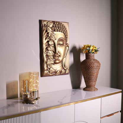 Lord Buddha face in Bronze finish