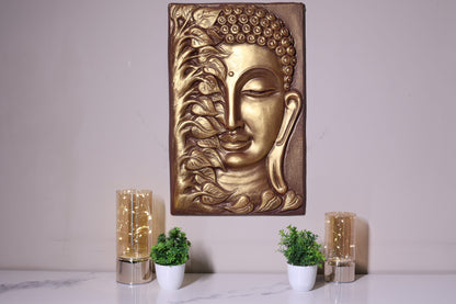 Lord Buddha face in Bronze finish