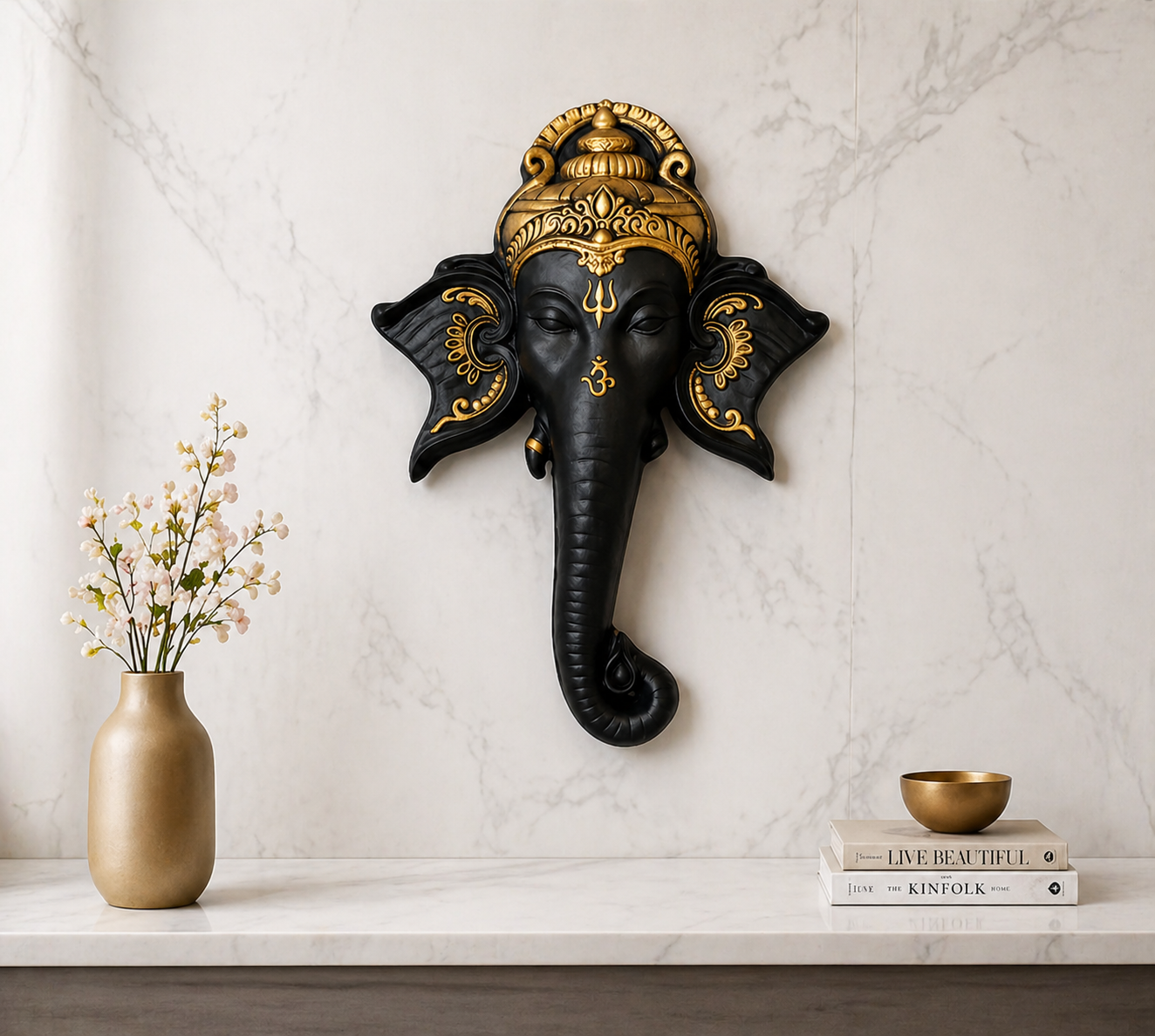 Ganesha face in Black finish