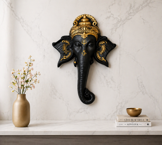 Ganesha face in Black finish