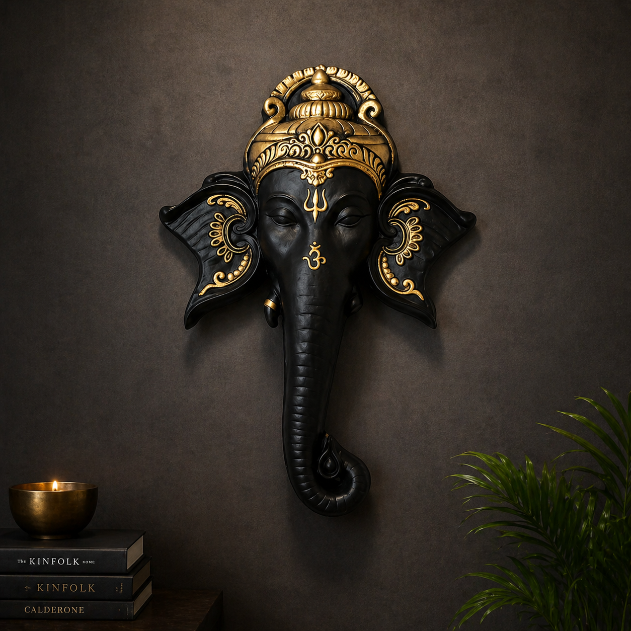 Ganesha face in Black finish