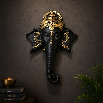 Ganesha face in Black finish