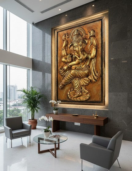 Ganesha (Nritya stance in Bronze finish)