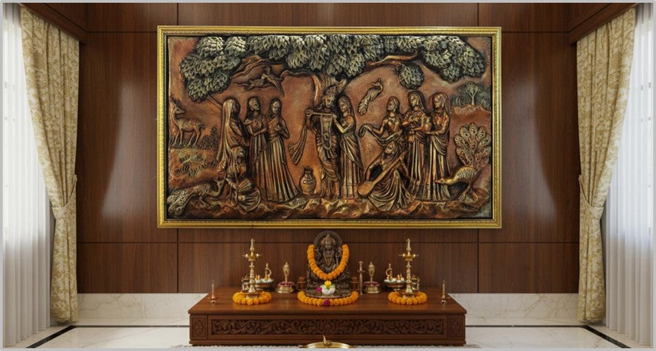Radha Krishna in Bronze Finish (Grand version 1)