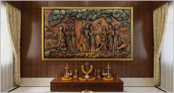 Radha Krishna in Bronze Finish (Grand version 1)