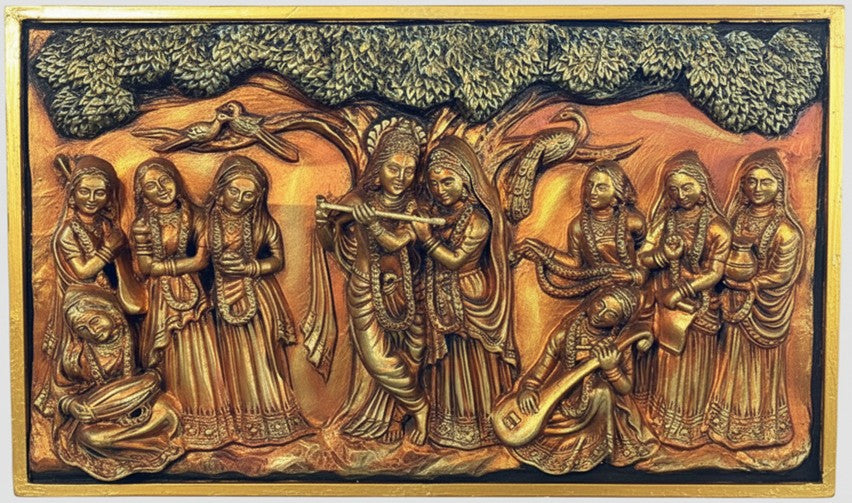 Radha Krishna in Bronze Finish (Grand version 2)