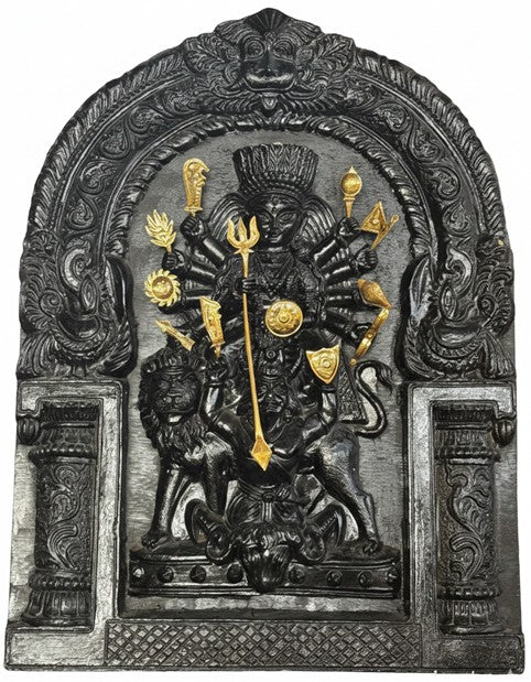 Durga (Black finish with prabhavali) [Luxe edition]