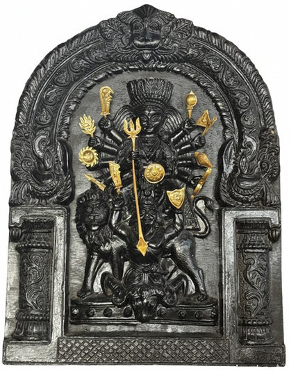 Durga (Black finish with prabhavali) [Luxe edition]