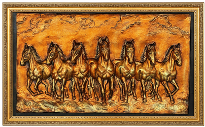 Seven horses in Bronze Finish